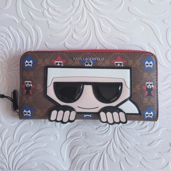 Karl Lagerfeld Maybelle Print  Contenintal Wallet - Picture 1 of 6